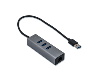 Hub USB I-TEC USB 3.0 Metal LAN HUB 3x USB 3.0 RJ-45 10/100/1000 Mb/s U3METALG3HUB